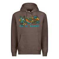 Coffee peace love thunderbird Premium Hoodie - OliviaCreatesArt