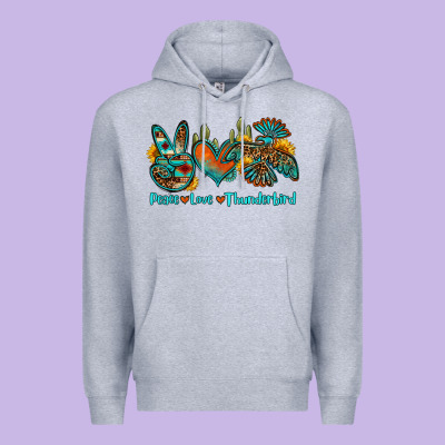 Peace Love Thunderbird Premium Hoodie Designed By Oliviacreatesart