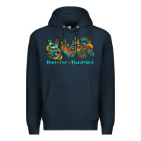 Navy peace love thunderbird Premium Hoodie - OliviaCreatesArt