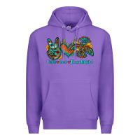 Purple peace love thunderbird Premium Hoodie - OliviaCreatesArt