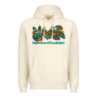 Sandshell peace love thunderbird Premium Hoodie - OliviaCreatesArt