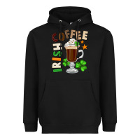 Black Irish coffee St. Patrick's Day Heavyweight Hoodie - FaDigitalArtStudio