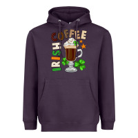 Plum Irish coffee St. Patrick's Day Heavyweight Hoodie - FaDigitalArtStudio