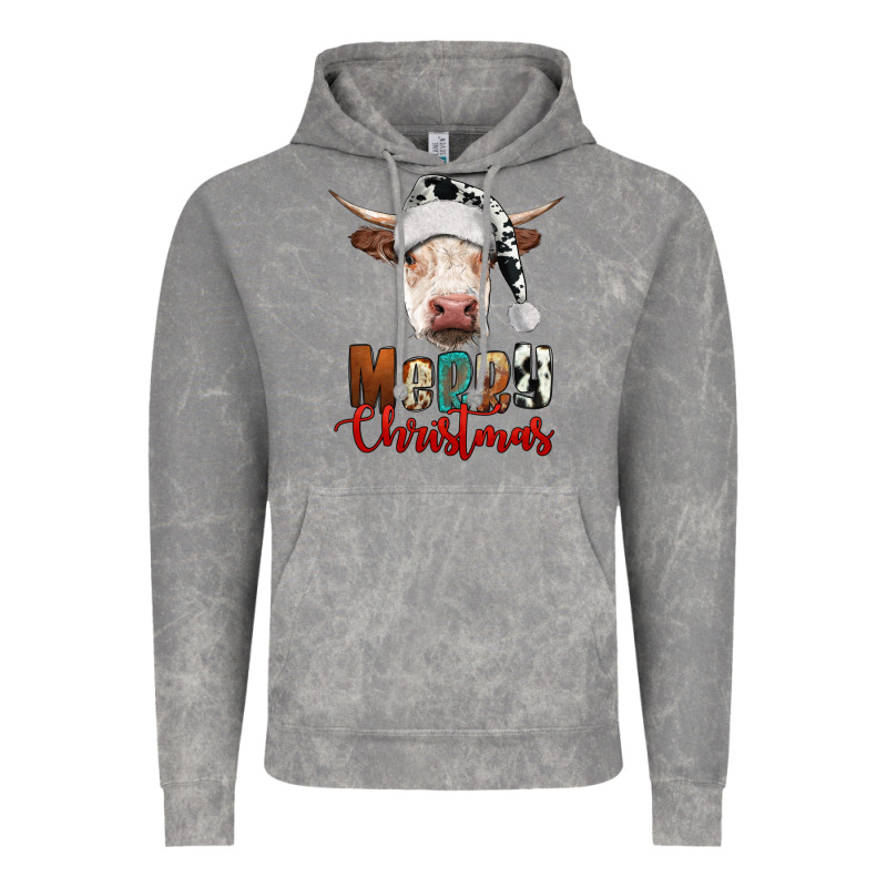 Merry Christmas Hereford Cow Vintage Hoodie by RanaPortraitStore | Teevron