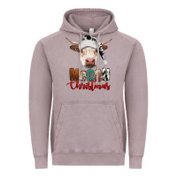 Vintage Zinc merry christmas hereford cow Vintage Hoodie - RanaPortraitStore