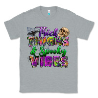 Heather Grey thick thighs and spooky vibes Classic Tee - BundleAndBundleShop
