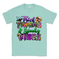 Seafoam thick thighs and spooky vibes Classic Tee - BundleAndBundleShop