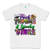 White thick thighs and spooky vibes Classic Tee - BundleAndBundleShop