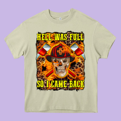 Western Hell Was Full So I Came Back Heavy Core Tee Designed By Lillyallendesigns
