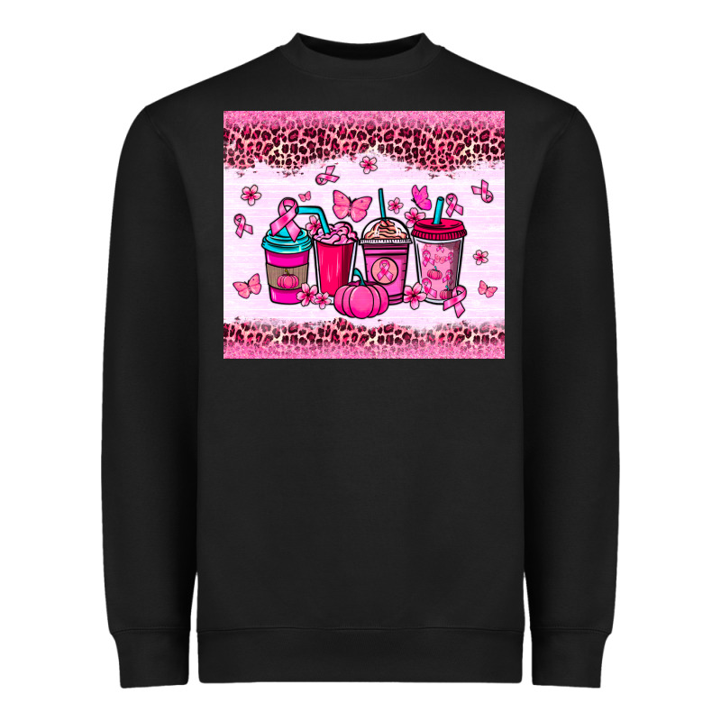 Breast Cancer Coffee Cups Heavyweight Sweatshirt by NancyCooperArtShop | Teevron