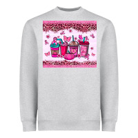 Heather Grey Breast Cancer coffee cups Heavyweight Sweatshirt - NancyCooperArtShop