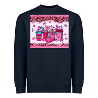 Navy Breast Cancer coffee cups Heavyweight Sweatshirt - NancyCooperArtShop