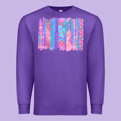 Pink Easter Brushstrokes Premium Sweatshirt Designed By Bundleandbundleshop