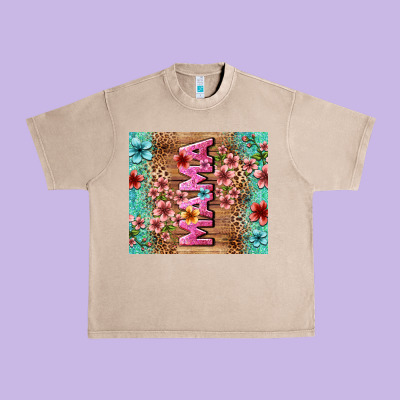 Floral Mama Urban Heavy Tee Designed By Lillyallendesigns