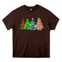 Chocolate Brown Christmas tree cakes and Christmas trees  ado Heavy Core Tee - AdoDesignShop