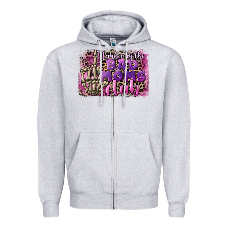 Member Of The Bad Moms Club Mother's Day Zipper Hoodie by CowGirlArtShop | Teevron