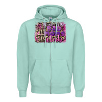 Seafoam Member of the bad Moms club Mother's Day Zipper Hoodie - CowGirlArtShop