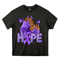 Asphalt hope lavender ribbon all cancers Heavy Core Tee - NancyCooperArtShop