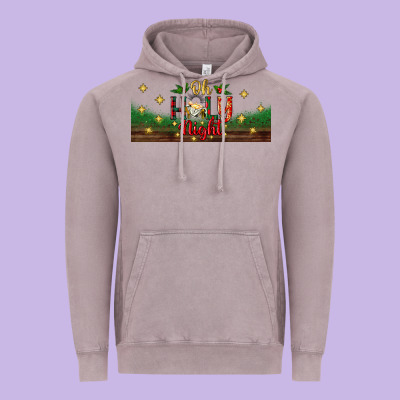 Oh Holy Night Vintage Hoodie Designed By Bundleandbundleshop