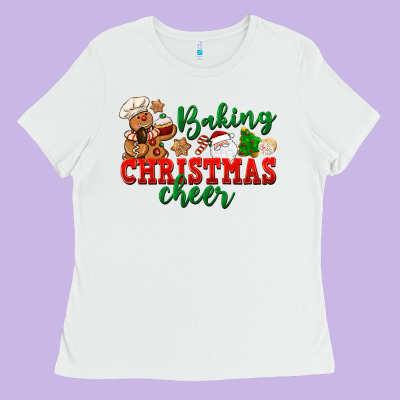 Baking Christmas Cheer Ladies Tee Designed By Nancycooperartshop