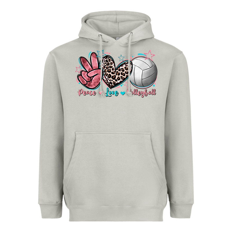 Peace Love Volleyball Heavyweight Hoodie by FaDigitalArtStudio | Teevron