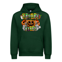 Forest Green Spooky Vibes Urban Hoodie - CowhideDigitalArt
