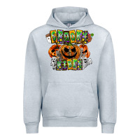 Heather Grey Spooky Vibes Urban Hoodie - CowhideDigitalArt