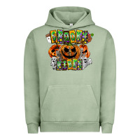 Pigment Oil Green Spooky Vibes Urban Hoodie - CowhideDigitalArt