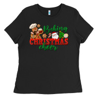 Black Baking Christmas cheer Ladies Tee - NancyCooperArtShop