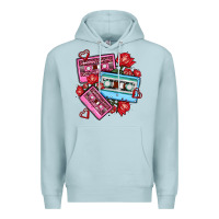 Blue Mist valentines day casette olivia Premium Hoodie - OliviaCreatesArt