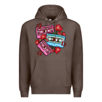 Coffee valentines day casette olivia Premium Hoodie - OliviaCreatesArt