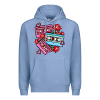 Colony Blue valentines day casette olivia Premium Hoodie - OliviaCreatesArt