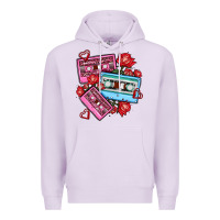 Lilac valentines day casette olivia Premium Hoodie - OliviaCreatesArt