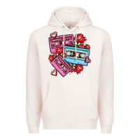 Pale Pink valentines day casette olivia Premium Hoodie - OliviaCreatesArt