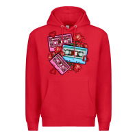 Red valentines day casette olivia Premium Hoodie - OliviaCreatesArt
