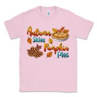 Bubblegum Pink Autumn Skies Pumpkin Pies Classic Tee - BundleAndBundleShop