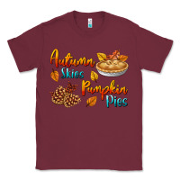 Burgundy Autumn Skies Pumpkin Pies Classic Tee - BundleAndBundleShop