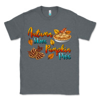 Charcoal Heather Autumn Skies Pumpkin Pies Classic Tee - BundleAndBundleShop