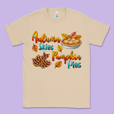 Autumn Skies Pumpkin Pies Classic Tee Designed By Bundleandbundleshop