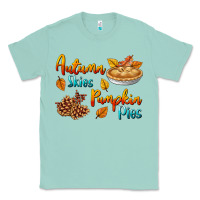 Seafoam Autumn Skies Pumpkin Pies Classic Tee - BundleAndBundleShop