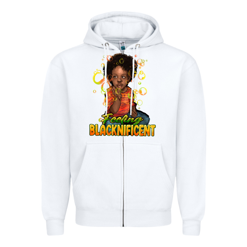 Feeling Blacknificent Zipper Hoodie by HowdyJamesFarm | Teevron