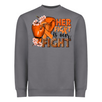Storm Her fight is our fight Kidney Cancer orange ribbon Heavyweight Sweatshirt - NancyCooperArtShop