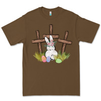 Cacao floral watercolor easter bunny cross Premium Tee - MaliasSmallBusiness