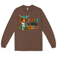Chestnut just a little moody coffee cup long haired cow Long Sleeve Tee - Jasminsmagicworld