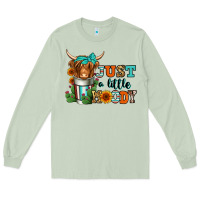 Matcha just a little moody coffee cup long haired cow Long Sleeve Tee - Jasminsmagicworld