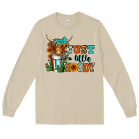 Mushroom just a little moody coffee cup long haired cow Long Sleeve Tee - Jasminsmagicworld