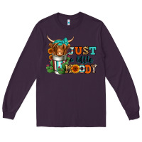 Plum just a little moody coffee cup long haired cow Long Sleeve Tee - Jasminsmagicworld