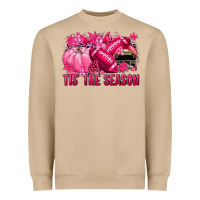 Mushroom Tis' the season Football Breast Cancer Heavyweight Sweatshirt - NancyCooperArtShop