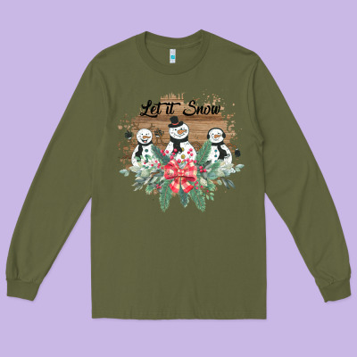 Let It Snow Long Sleeve Tee Designed By Bettercallsaul