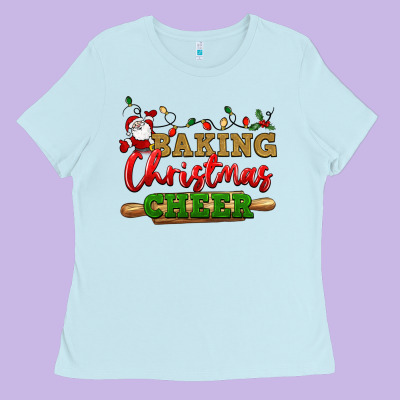 Baking Christmas Cheer Ladies Tee Designed By Nancycooperartshop